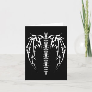 Cyber Wings Tattoo Style Art Robotic Celtic Raven Card