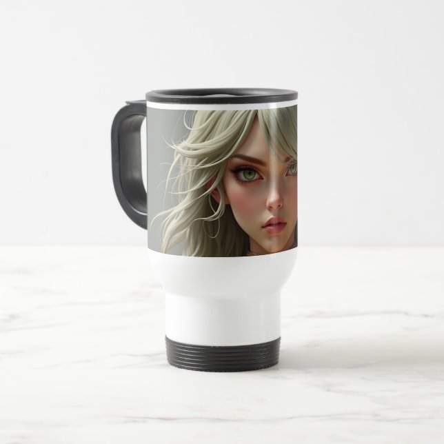cyber woman like me travel mug (Front Left)