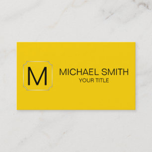 Cyber yellow color background business card