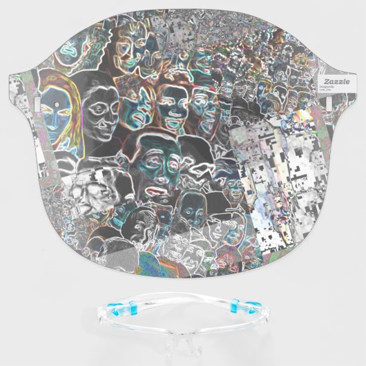 Cyberdazze Anti Facial Recognition Face Shield #3 (Front w/Glasses)
