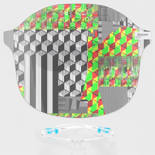 Cyberdazze Anti Facial Recognition Face Shield #5 (Front w/Glasses)