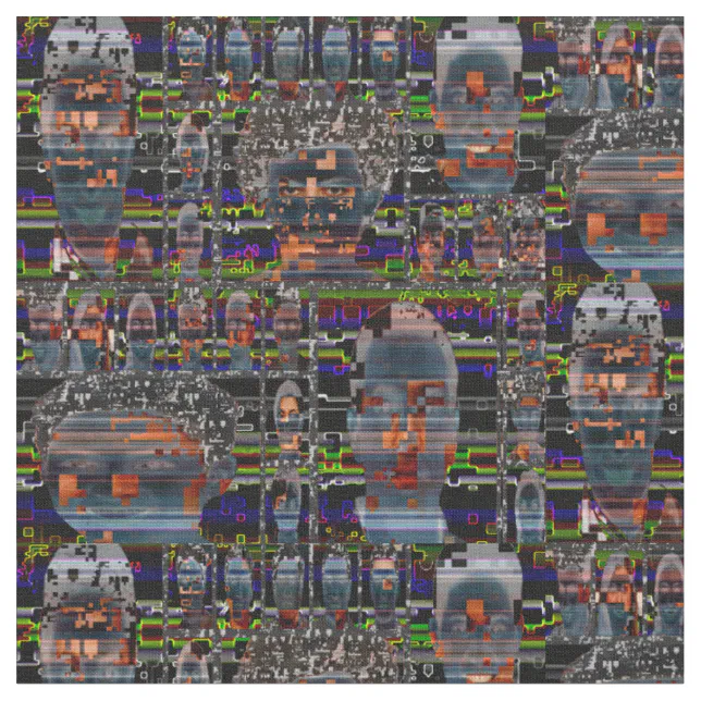 Hyperface Pattern Cyberdazze Hyperface Fabric #1 Anti Recognition | Zazzle