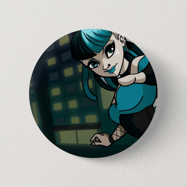 Cybergoth Pinback Button (Front)