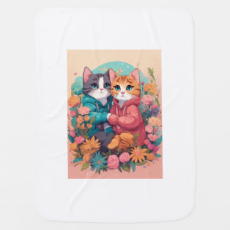 CyberLion: Futuristic Geometric Lion Head Baby Blanket
