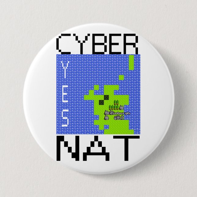 CYBERNAT badge lrg Button (Front)