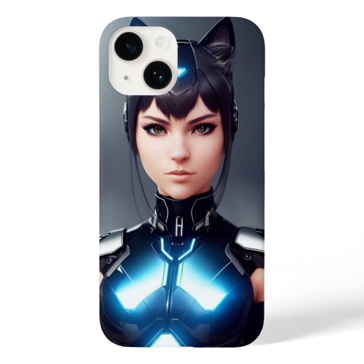 Cybernetic catgirl Case-Mate iPhone 14 case