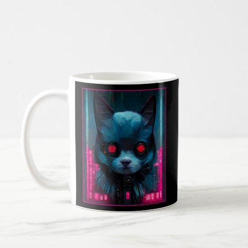 Cybernetic Cyborg Cyberpunk Cat    Coffee Mug