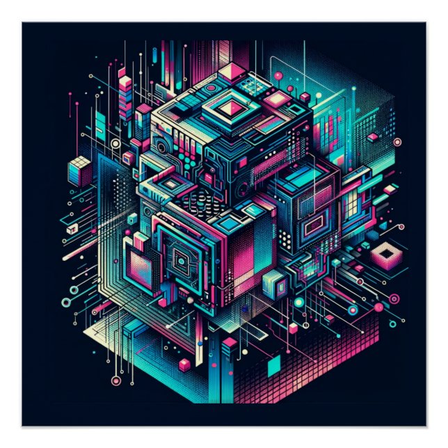 Cybernetic Dreamscape Poster (Front)