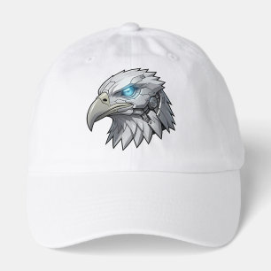 Cybernetic Eagle Head Futuristic Robotic Bald Eagl Hat