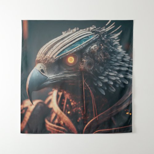 Cybernetic Eagle Tapestry