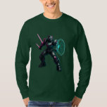 Cybernetic Gladiator – Neon Blade Warrior T-Shirt