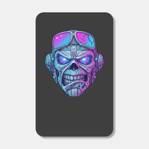Cybernetic Neon Skull Graphic T-Shirt Matchboxes