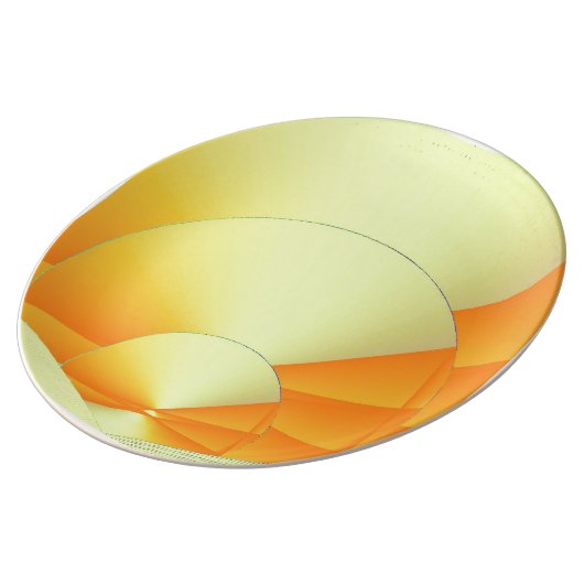 Cybernetic Sunrise Decorative Porcelain Plate (Side)