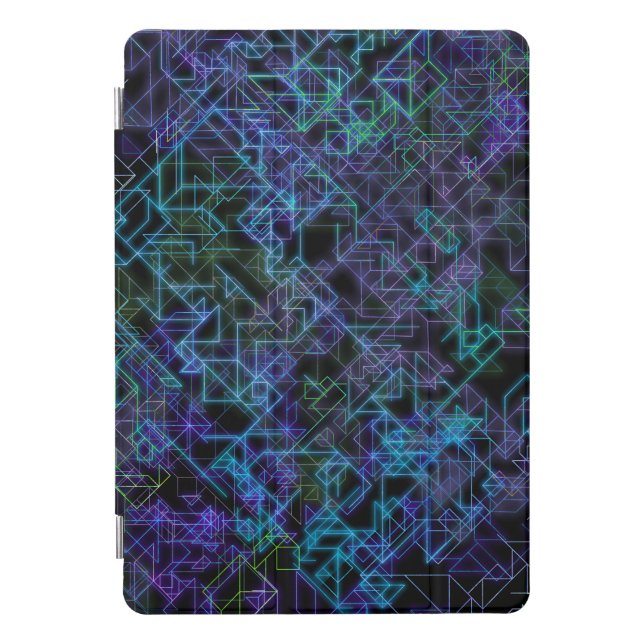 cybernetic veins, in blue and green : iPad pro cover (Front)