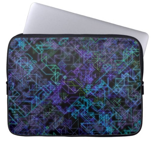 cybernetic veins in blue and green  laptop sleeve