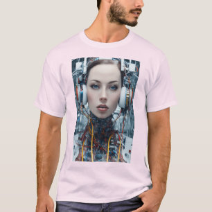 Cybernetic Visions: Futuristic Office Aesthetics T-Shirt