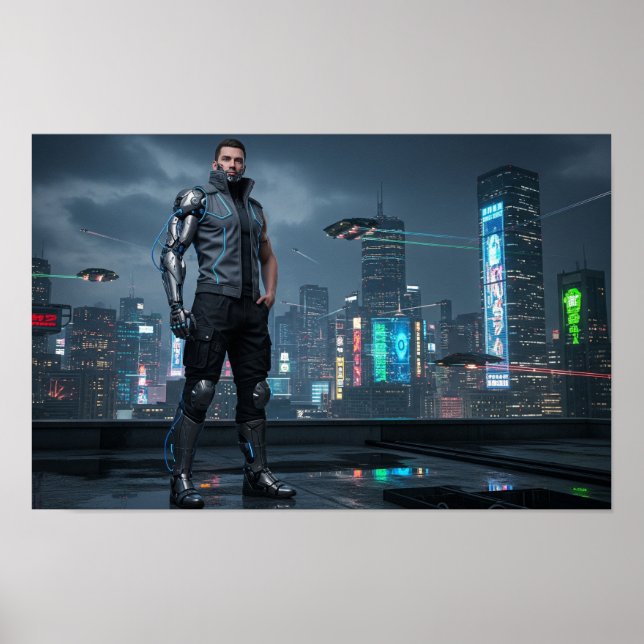 Cybernetically Enhanced Person Poster (Front)