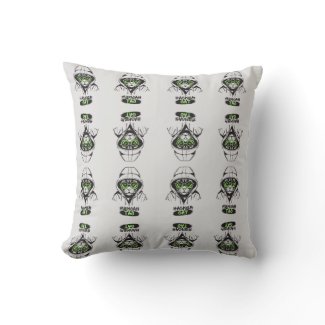 CyberPaws: Hacker Cat Illustration Throw Pillow