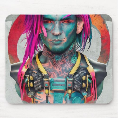 Cyberpunk A brash and bold street racer Mouse Pad