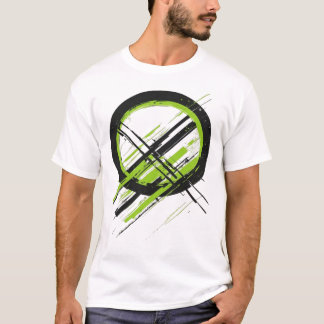 Cyberpunk Abstract Geometric Circle Graphic Tee - 