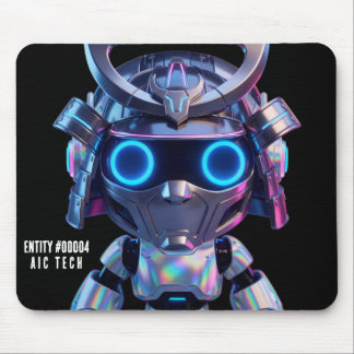 Cyberpunk AI Robot Mouse Pad #00004 | AIC Rustyx