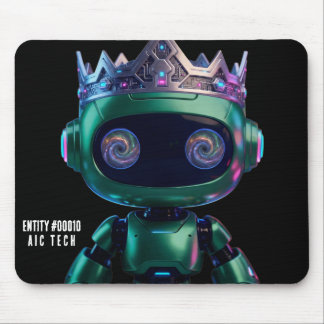 Cyberpunk AI Robot Mouse Pad #00010 | AIC Rustyx