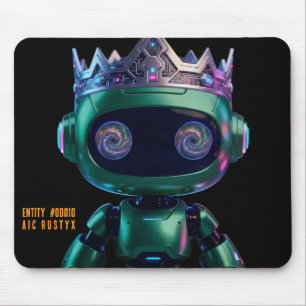 Cyberpunk AI Robot Mouse Pad #00010   AIC Rustyx