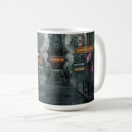 cyberpunk alley mug / cup Neon megalopolis