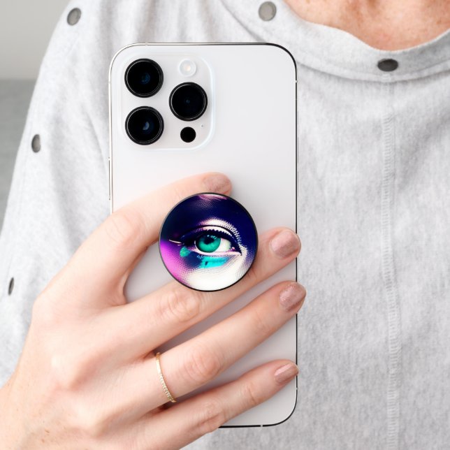 Cyberpunk Android Eye PopSocket (Hand)