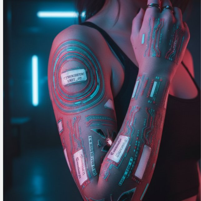 Cyberpunk Android Interface Custom Tattoo Sheet (Creator Uploaded)