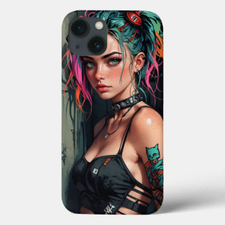 Cyberpunk Anime Girl iPhone Case