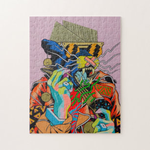 cyberpunk, anime, manga, acid, cyber, art, jigsaw puzzle