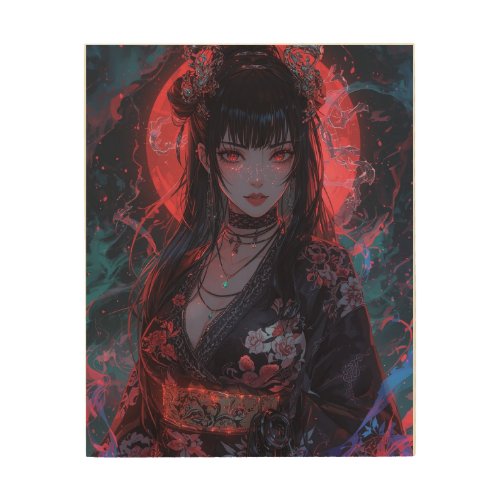 "Cyberpunk Anime Wall Art – Dark Futuristic Sorcer