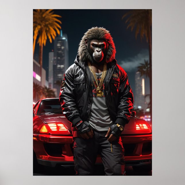 Cyberpunk Ape Poster (Front)
