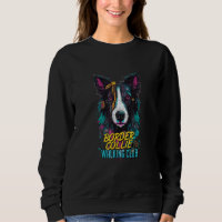 Cyberpunk Border Collie Walking Club Futuristic Do