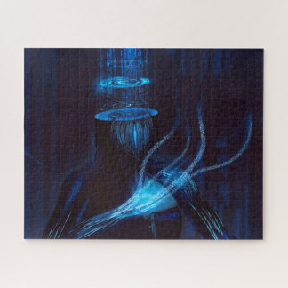 Cyberpunk Brain Data Breach Jigsaw Puzzle