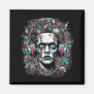 Cyberpunk Bride Of Frankenstein Magnet