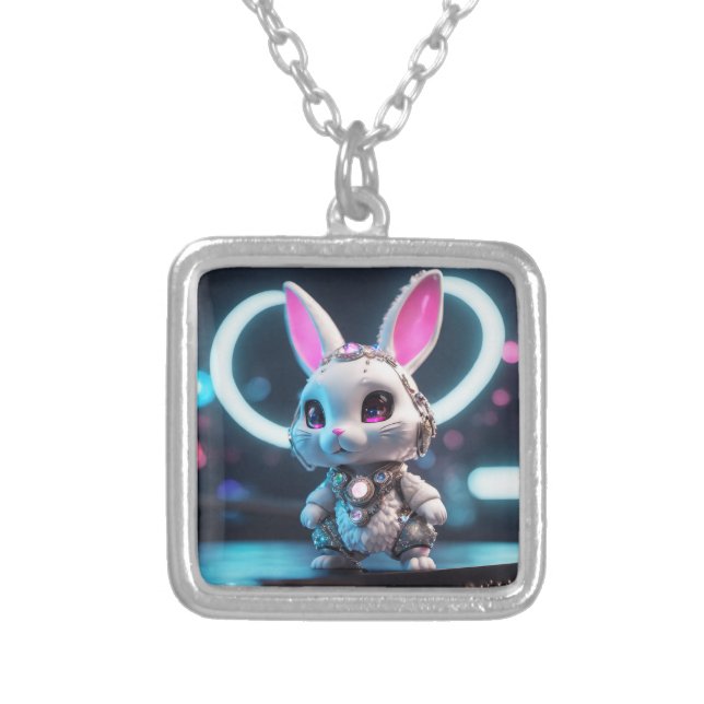 Cyberpunk Bunny  - Necklace (Front)