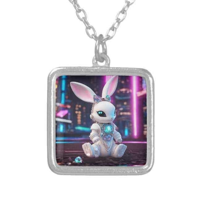 Cyberpunk Bunny  - Necklace (Front)