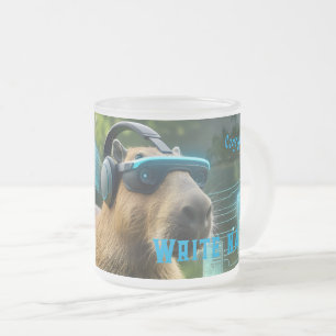 Cyberpunk Capybara VR Goggles Sci-Fi Coffee Mug