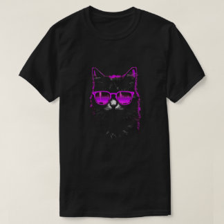 Cyberpunk Cat Design T-Shirt