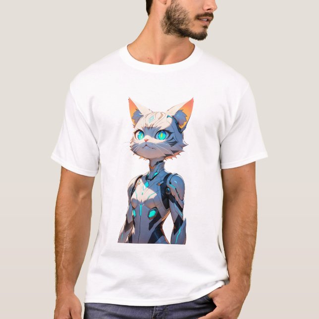 Cyberpunk Cat Girl T-Shirt (Front)