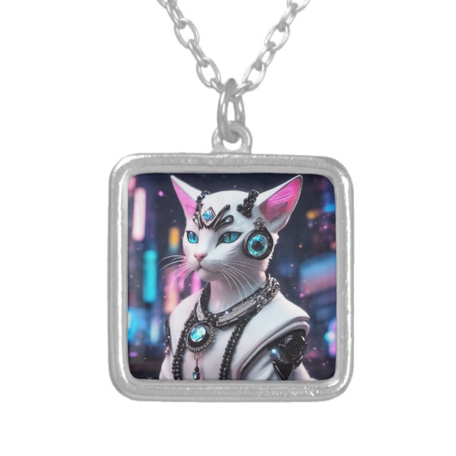 Cyberpunk Cat  - Necklace (Front)