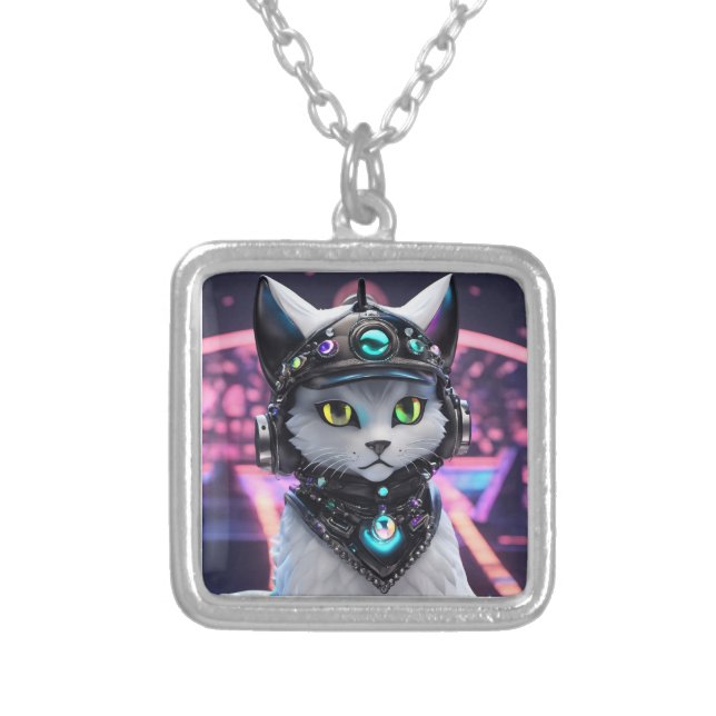 Cyberpunk Cat  - Necklace (Front)