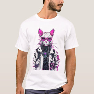 Cyberpunk Cat: Neon Outlaw T-Shirt