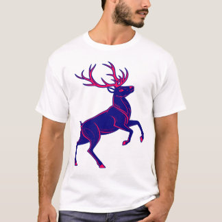 Cyberpunk Christmas Reindeer Neon Glow Shirt