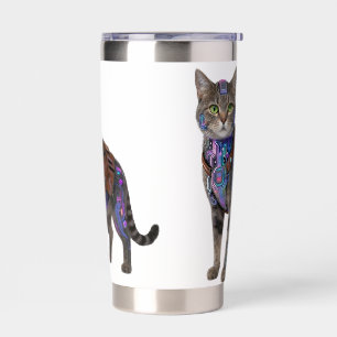 Cyberpunk Circuit Cat – Neon Tech Beast Insulated Tumbler