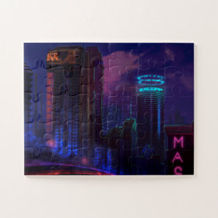 Cyberpunk City Inn Jigsaw Puzzle