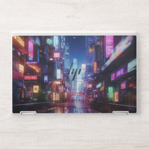 Cyberpunk City Night HP Laptop Skin