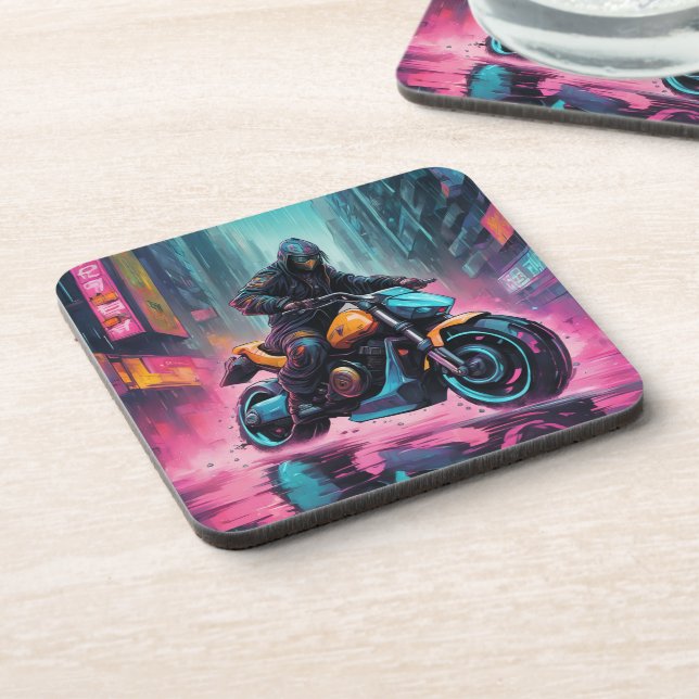 Cyberpunk- coasters with cork back - set of 6 (Left Side)